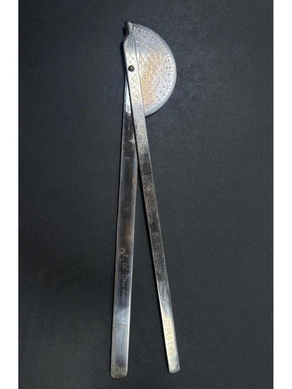 VTG Stainless Steel Goniometer Range Of Motion 180° 36cm Medical Zimmer No 137